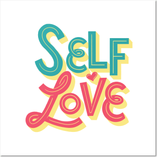 Self Love Self Care Lettering Posters and Art